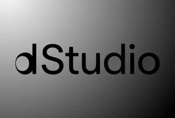 D Studio Logo with Dark Background